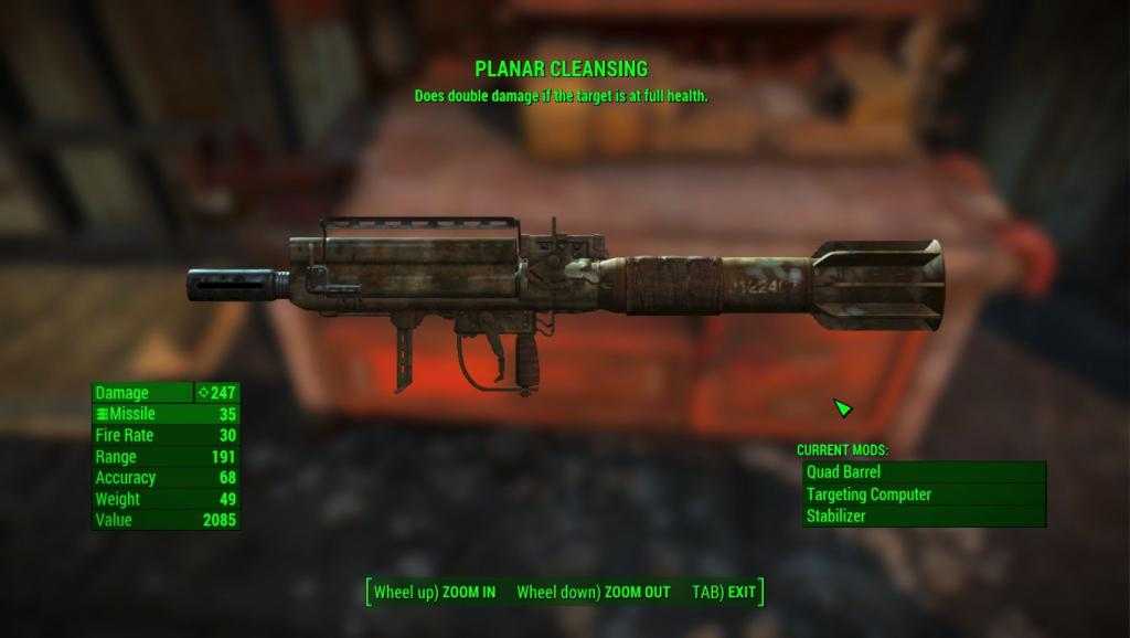 моды на легендарное оружие в Fallout 4