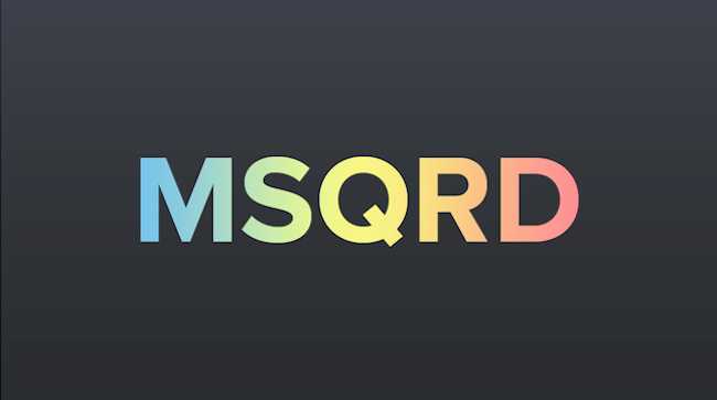 Открытое приложение MSQRD на iPhone