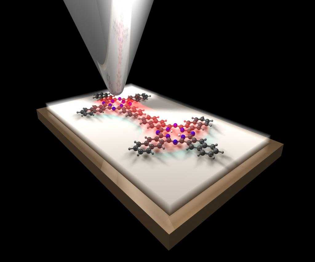 Трехмерное изображение молекулярного логического вентиля