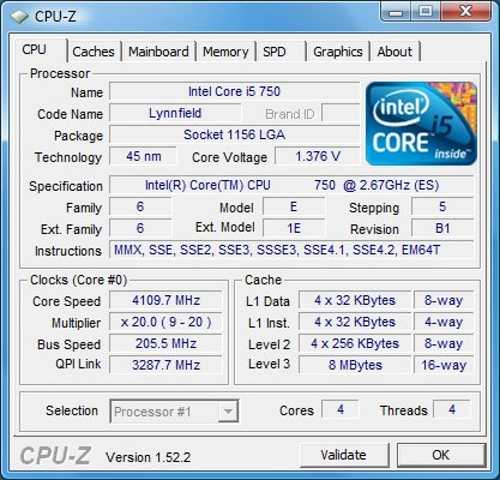 Разгон Intel i5 - 750