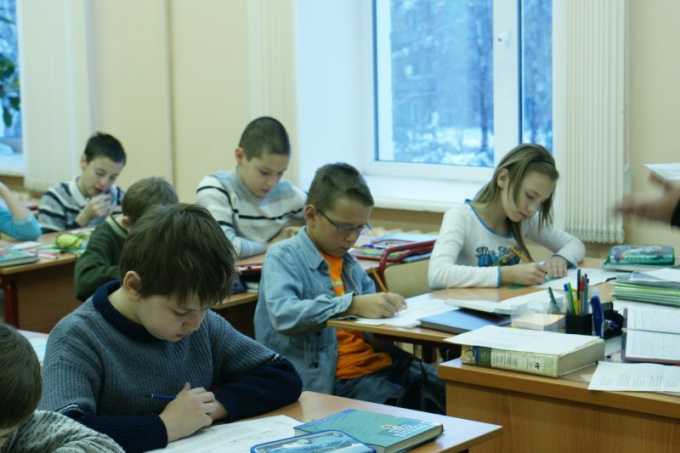 Урок русского языка в школе