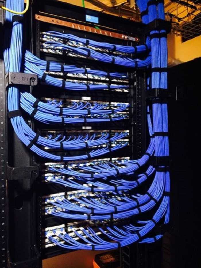 Распределение кабелей в патч-панели