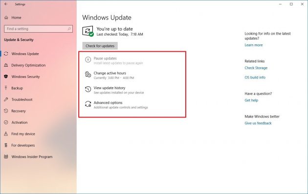 Весеннее обновление версии Windows 10: исправления в системе обновлений