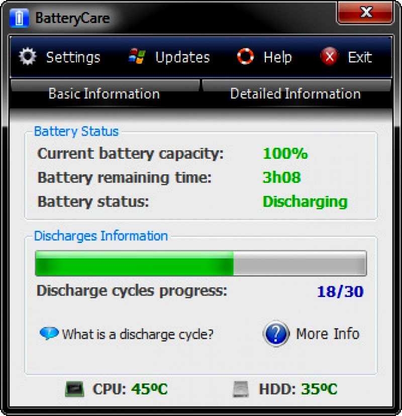 BatteryCare для измерения ресурса